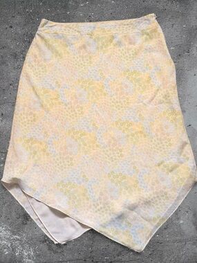 AXCESS Liz Claiborne Y2K Floral Midi Skirt 10 Fairycore Handkerchief Hem